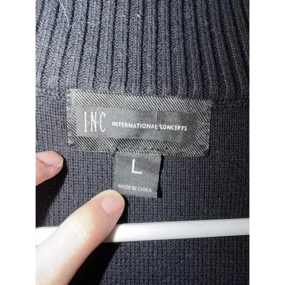 Men's I.N.C. International Concepts Cotton Zip-Up Sweater, L - Picture 2 of 5